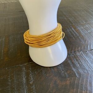 Gold Guitar String Bangle Bracelet